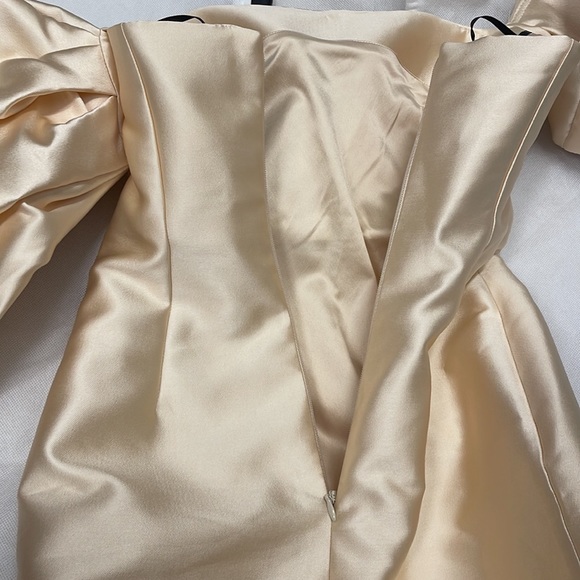 Solace London Elina Off-The-Shoulder Duchesse Satin Mini Dress - Picture 8 of 15